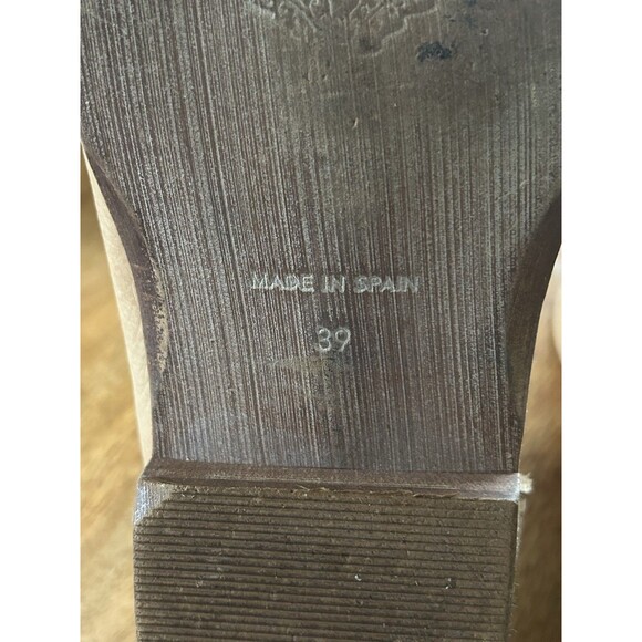 Free People Mont Blanc Sandals Leather Block Heel Size 39/8.5 US - Picture 7 of 11